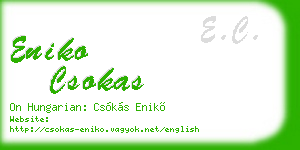eniko csokas business card