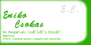 eniko csokas business card